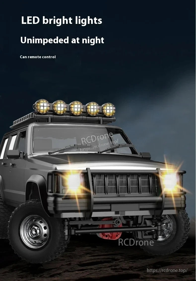 WLtoys MN78 1:12 RTR 4WD Off-Road RC Car, LED bright lights, unimpeded at night, remote control