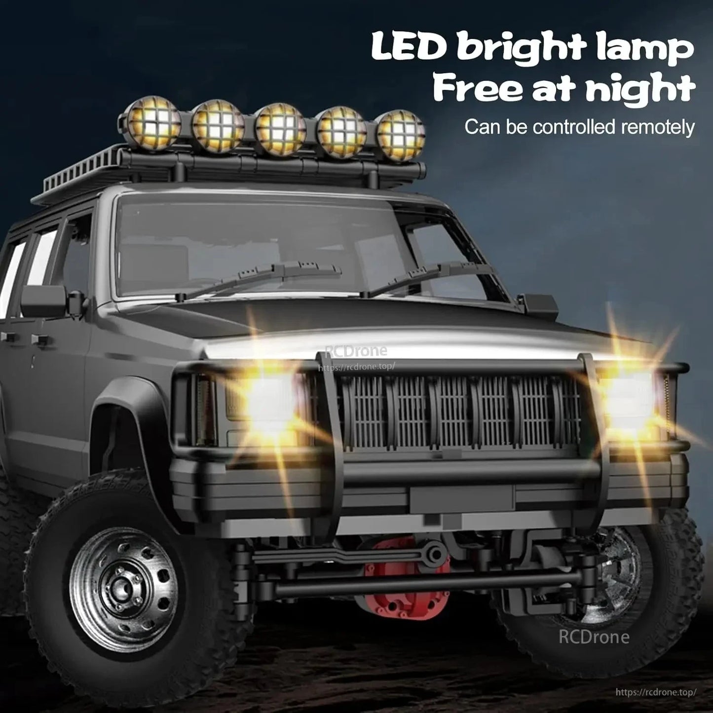 WLtoys MN78 1:12 RTR 4WD Off-Road RC Car, LED bright lamp, free at night, remotely controlled, off-road RC car with lights