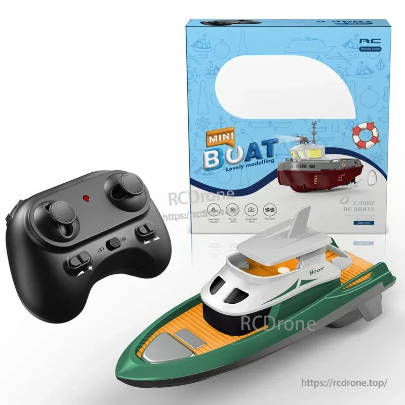 WLtoys S820 RC Boat, Mini 2.4GHz RC boat with water spray, speed control, and easy operation—ideal for outdoor fun and play. Durable toy model perfect for kids and beginners.
