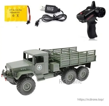 WPL B16 1:16 6WD Rc Car, WPL B16 1:16 scale 6WD RC truck with 2.4G control, 15km/h speed, LED lights, 700mAh NiCd battery, ready-to-run (RTR).