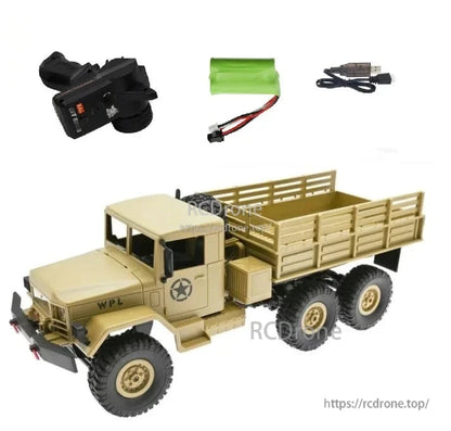 WPL B16 1:16 6WD Rc Car, WPL B16 1:16 RC car with 2.4G remote control, 15km/h speed, LED lights, and 20-30 minute run time.