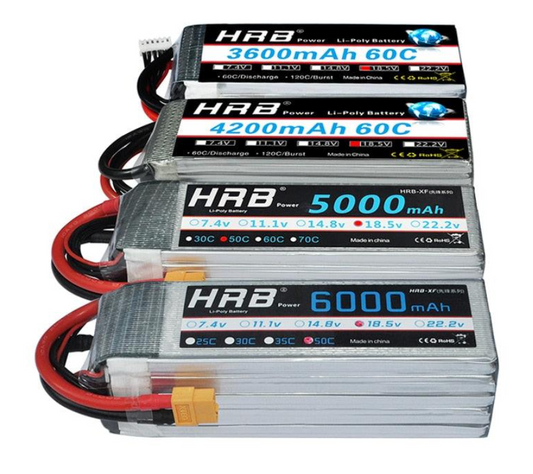 HRB 5S 18.5V Lipo Battery -1500mah 2200mah 2600mah 3000mah 3300mah 4000mah 5000mah 6000mah 10000mah 12000mah 22000mah RC Parts for FPV Drone Airplane Helicopter Toys