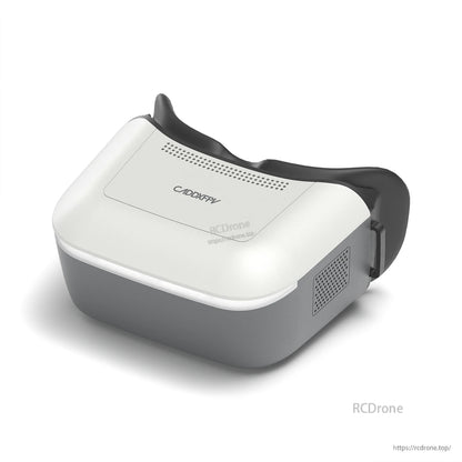 Walksnail Ascent FPV Goggle angled top view showing vents, face padding, and side speaker grille