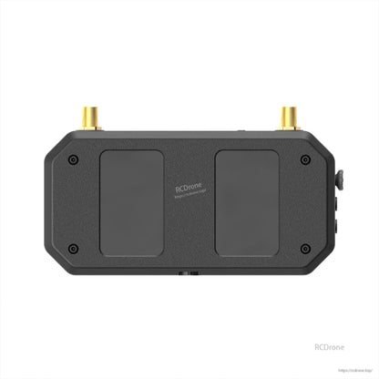 Ascent VRX underside view showing two rectangular mounting pads and antenna connectors at top