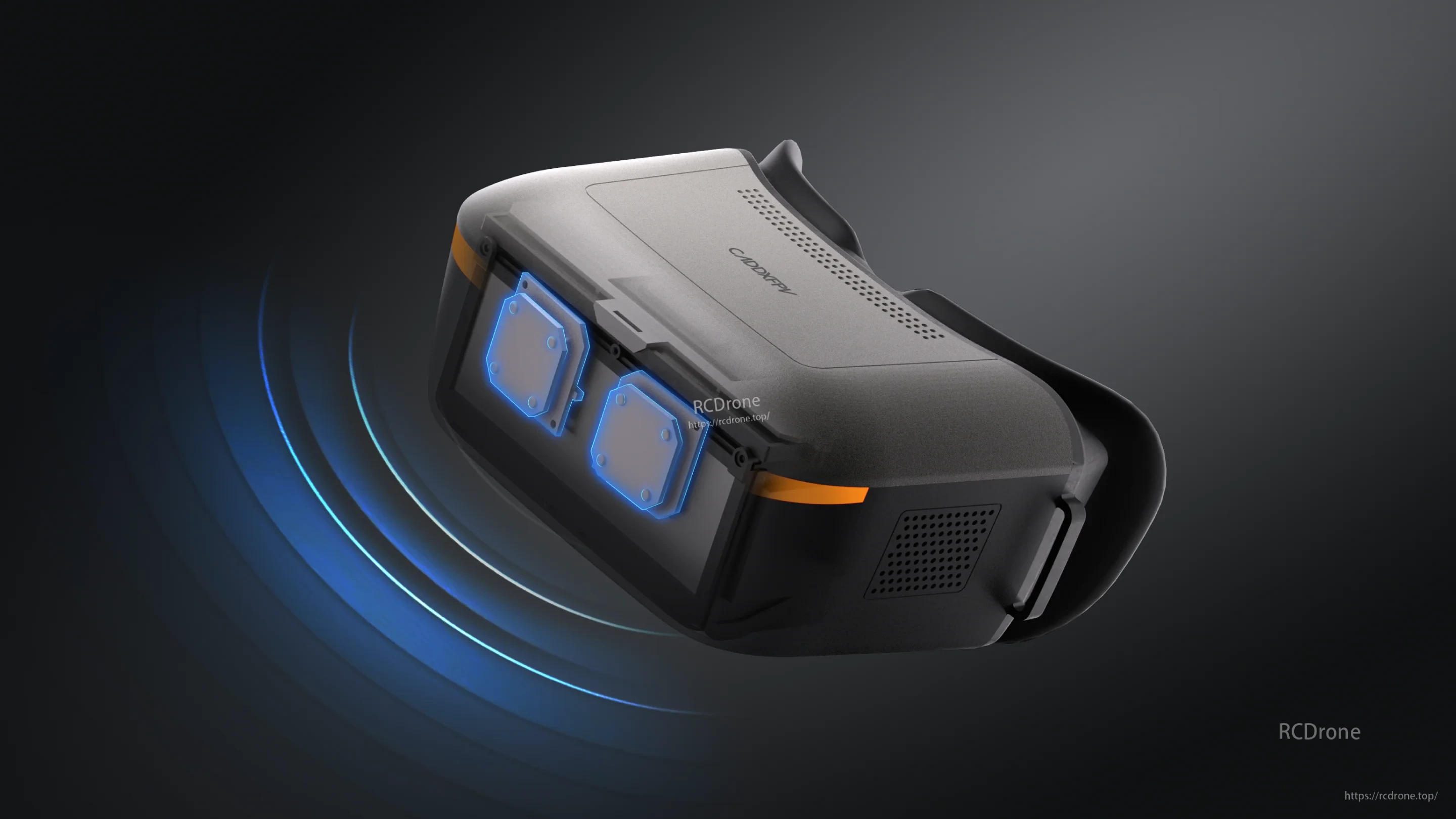 Walksnail Ascent Goggle side angle with two high-gain antennas highlighted for stable signal reception