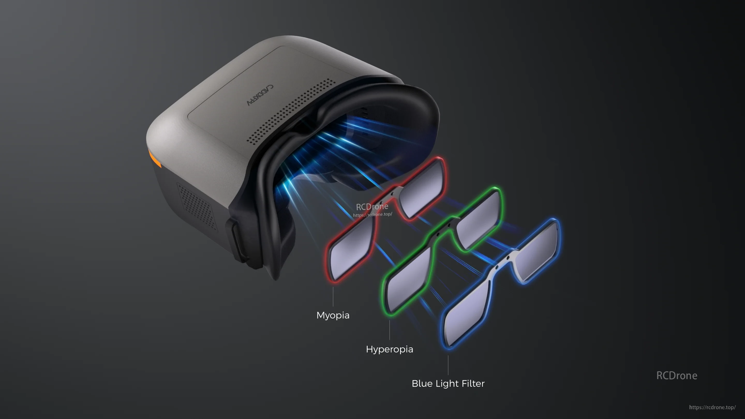Ascent goggles lens insert options for myopia, hyperopia, and blue light filter accessories