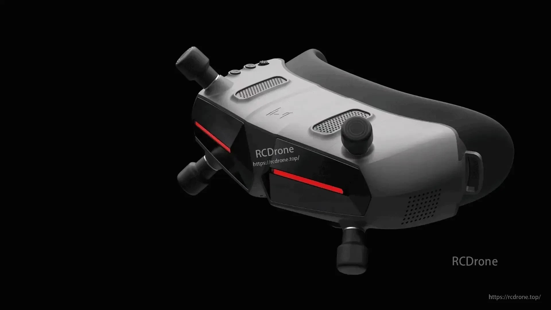 front angle with multiple antenna mounts and red accent light strip
