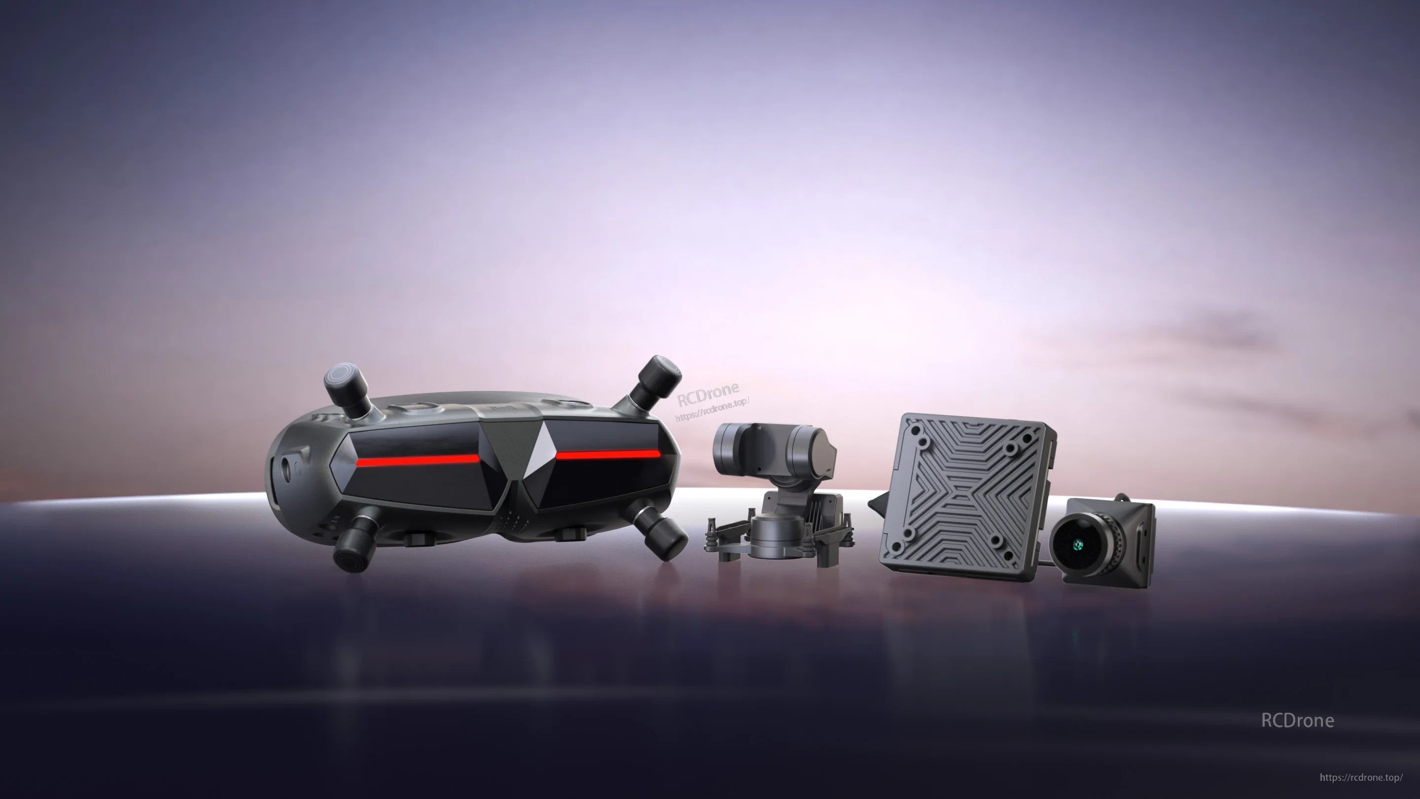 Walksnail Avatar HD Goggle kit with Goggles X, dual‑antenna Pro VTX/camera, and GM3 stabilized gimbal