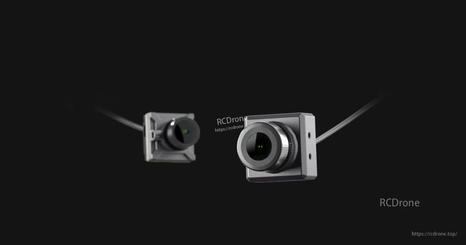 Walksnail Avatar HD Nano FPV Camera with aluminum housing and wide-angle lens, front and angled views