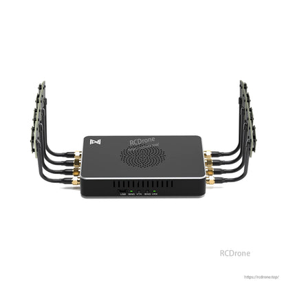 FPV video transmitter with dual band antennas and USB ports