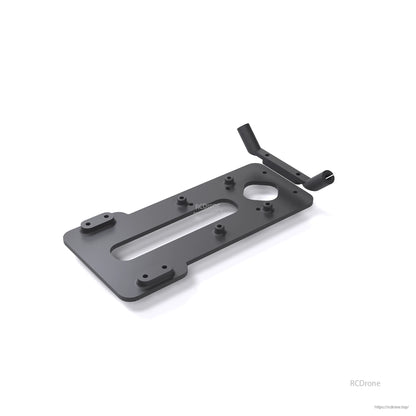3D printed GM3 mount plate with standoffs and cutouts, single-piece bracket on white background