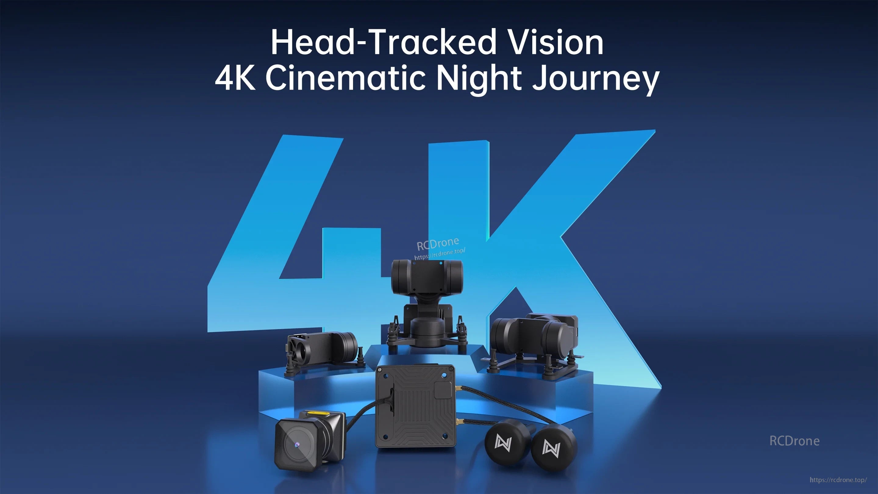 Walksnail Moonlight Kit with CADDXFPV GM3 gimbal and Avatar system for head-tracked 4K night FPV