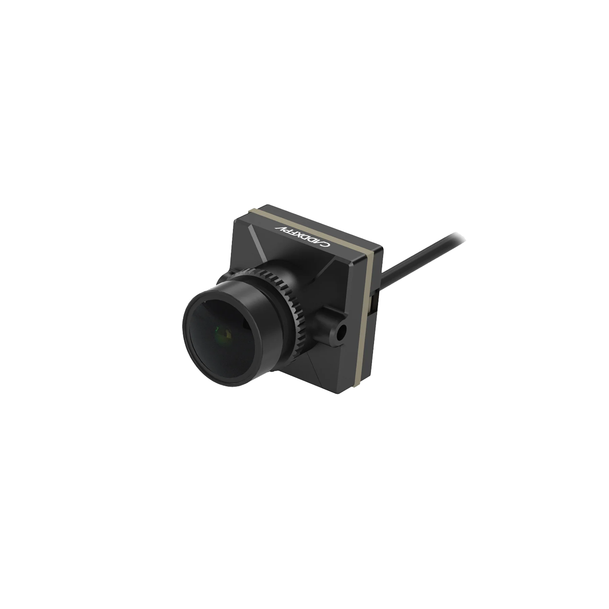 Walksnail Avatar HD Nano Camera, angled view showing lens and attached cable