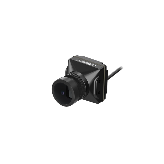 Walksnail Avatar HD Pro FPV Camera angled view with wide lens and rear cable lead