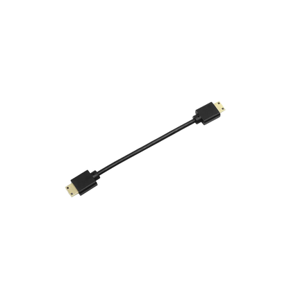 Walksnail Mini HDMI Cable, short black lead with mini HDMI male connectors on both ends
