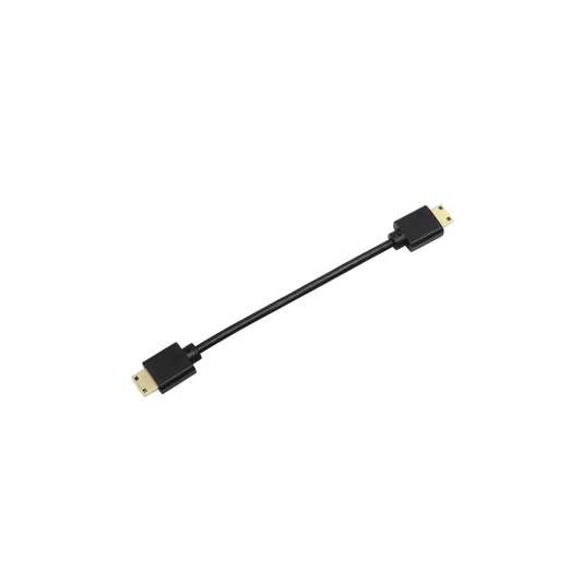 Walksnail Mini HDMI Cable, short black lead with mini HDMI male connectors on both ends
