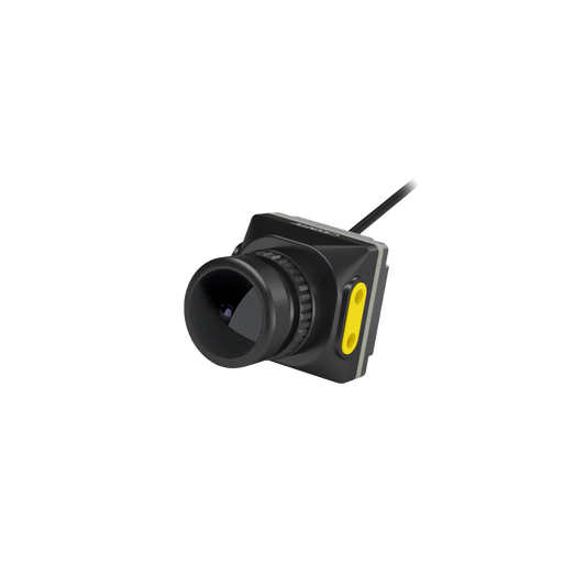 Walksnail Moonlight Camera FPV camera, angled view showing lens housing and rear cable lead