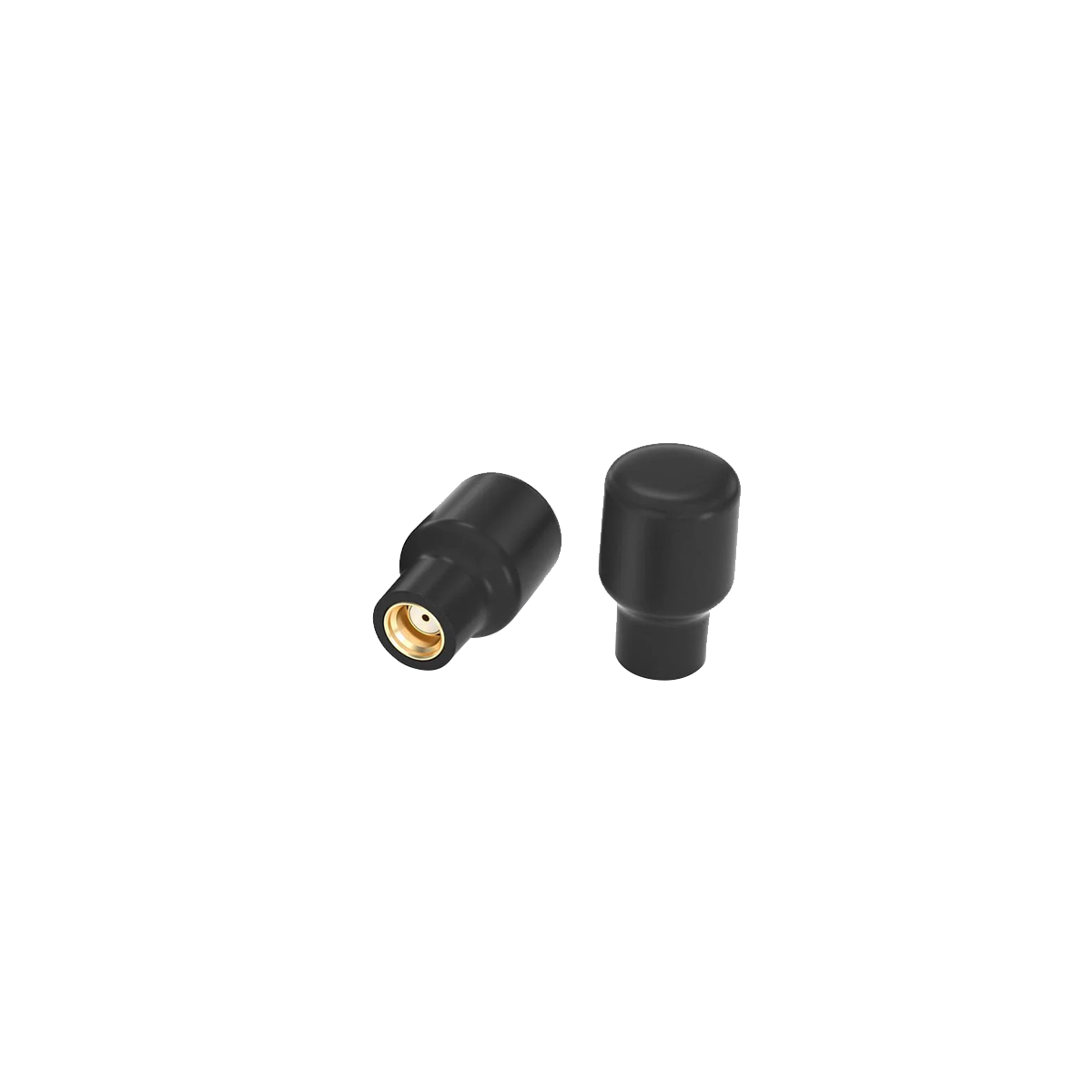 Walksnail Redbird Goggles Antenna set, two black stubby antennas with one connector end visible