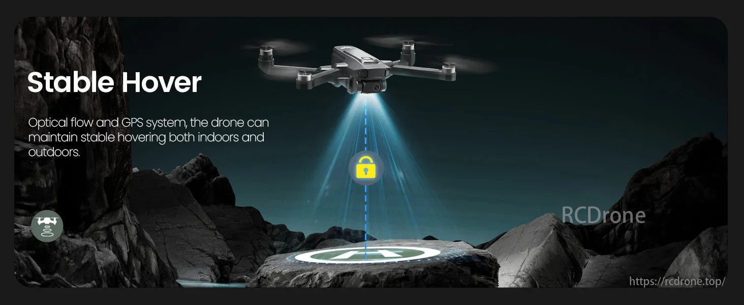 WeFone WF30 GPS Drone, Optical flow and GPS enable the drone to hover steadily indoors and outdoors, ensuring reliable performance.