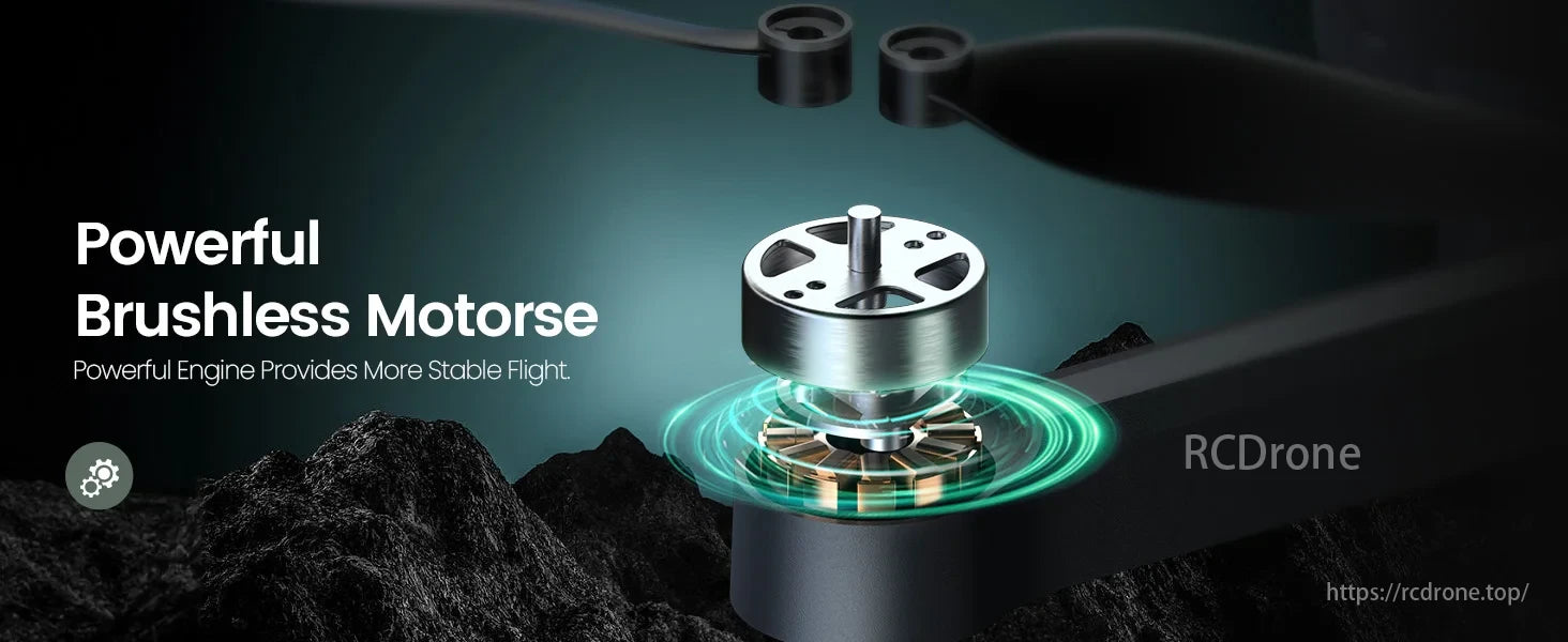 WeFone WF30 GPS Drone, Powerful brushless motors provide stable flight with a strong engine.