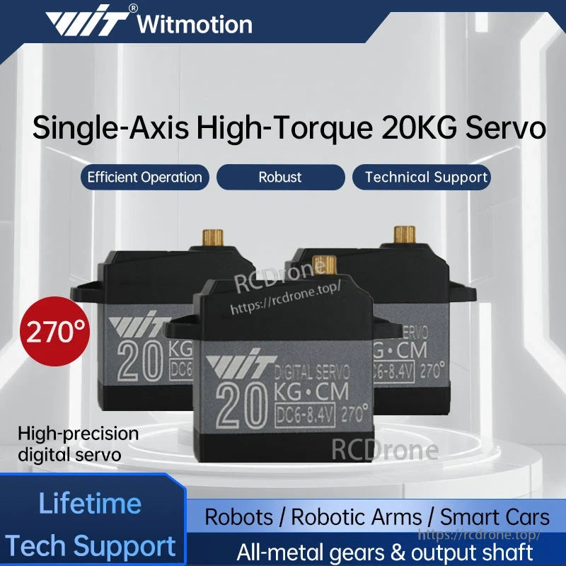 Banner graphic: Single-axis high-torque 20KG servo 270° for robots, robotic arms and smart cars
