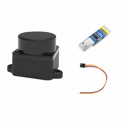 WitMotion 360° TOF LiDAR Sensor with USB-to-UART adapter and 4-wire Dupont cable