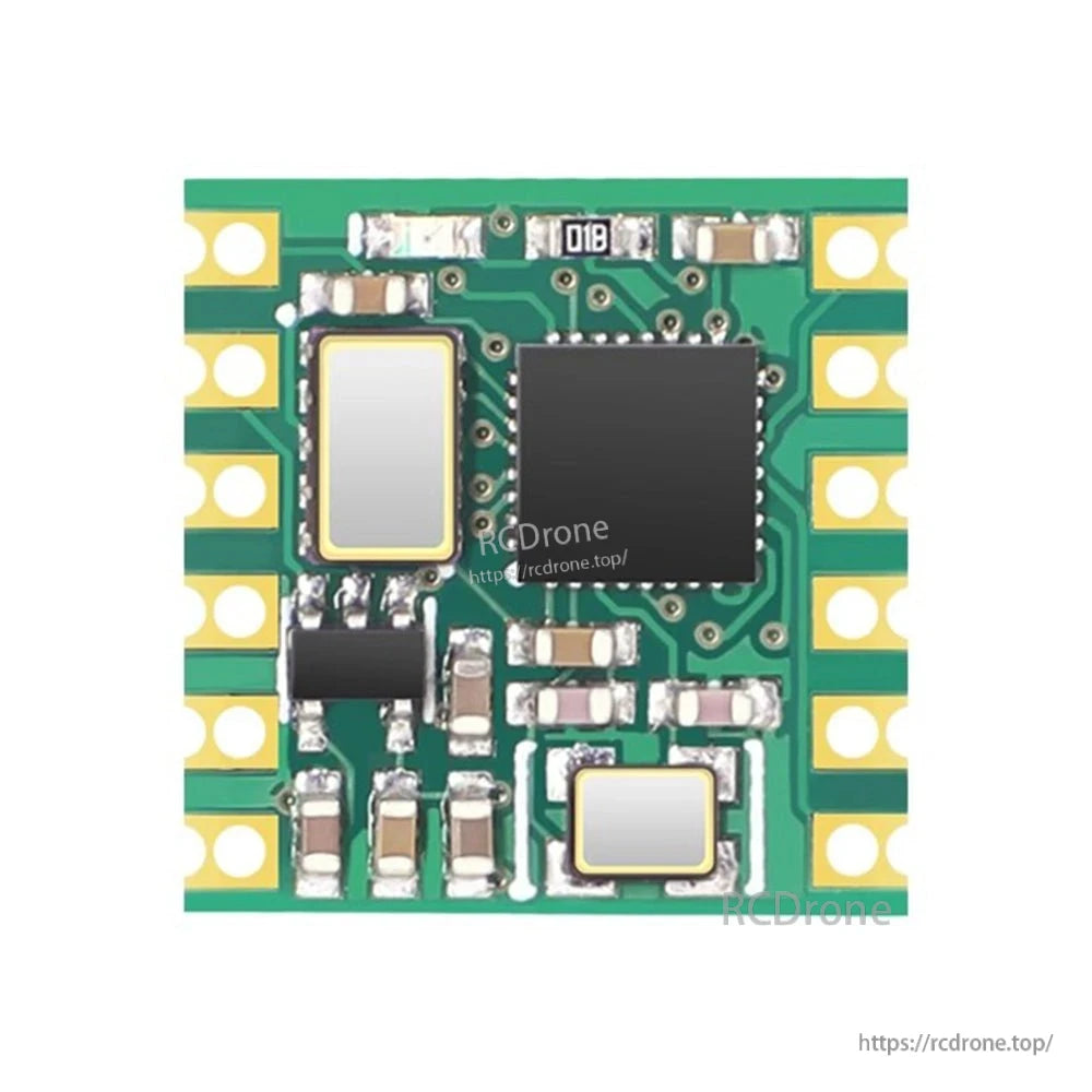 WitMotion HWT101 MEMS tilt angle sensor module PCB close-up with IC chip, crystal and solder pads