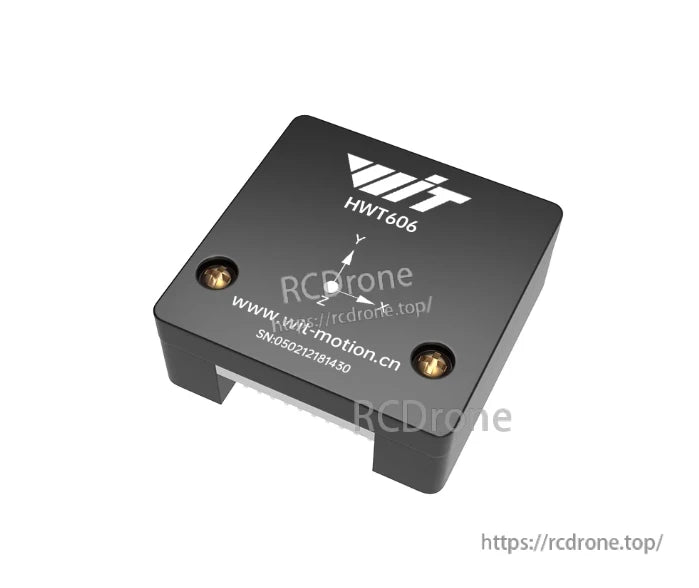 WitMotion HWT906 9-Axis Attitude Angle Sensor, WitMotion HWT606 9-axis sensor with 1000 Hz, includes accelerometer, gyroscope, compass, and temperature compensation.	Serial number: 05021218430.