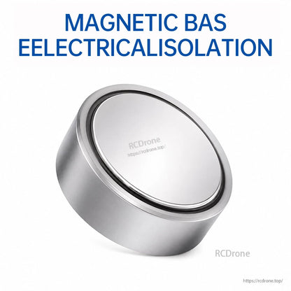 Magnetic base electrical isolation accessory, angled view with "ELECTRICAL ISOLATION" text