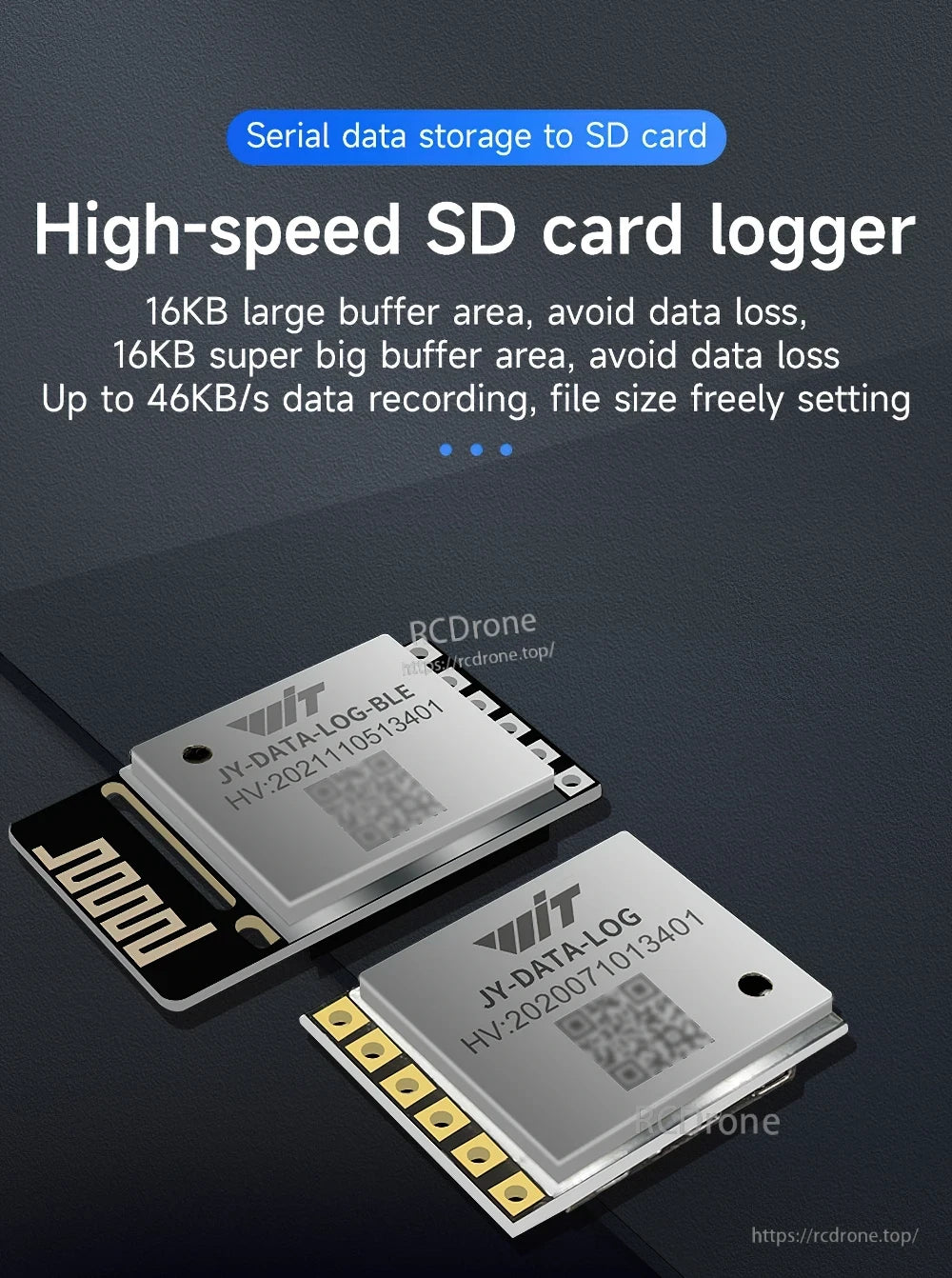 WitMotion JY-DATA-LOG and JY-DATA-LOG-BLE high-speed TTL SD card serial data recorder modules