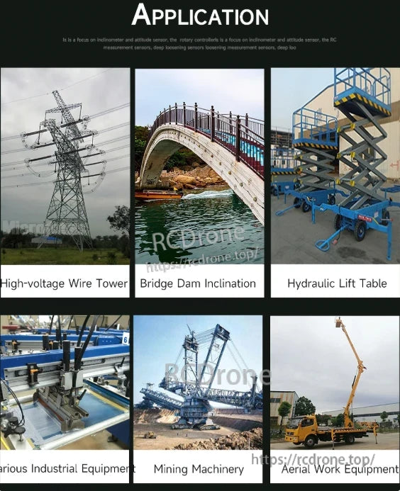 WitMotion SINVT Inclinometer provides precise incline and attitude measurement for wire towers, bridges, lifts, industry, mining, and aerial equipment.