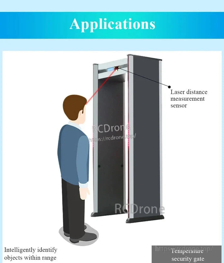 WitMotion WT-VL53L0 Laser Distance Sensor, Laser distance sensor enables intelligent object detection in temperature security gate applications.