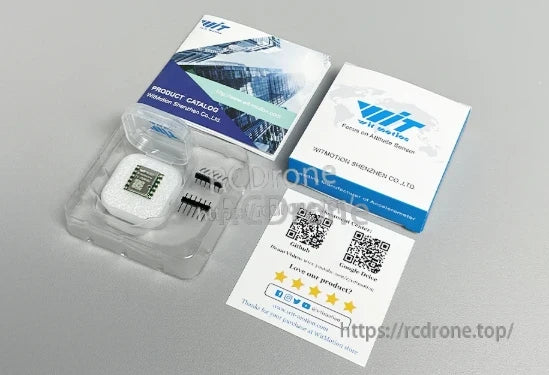 WitMotion WT61 IMU, Certified with various certificates including Calibration Report, RoHS, CE, and ISO 9001 for Compliance & Support.