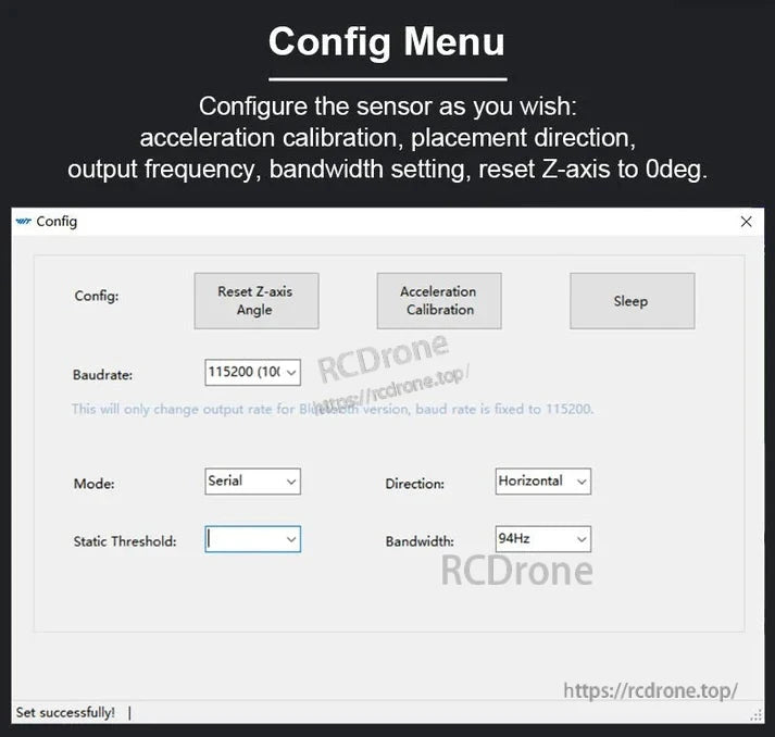 WitMotion WT61C High-Accuracy Accelerometer Sensor (MPU6050) - 6-Axis Acc+Gyro+Angle AHRS IMU for Arduino / TTL & RS232