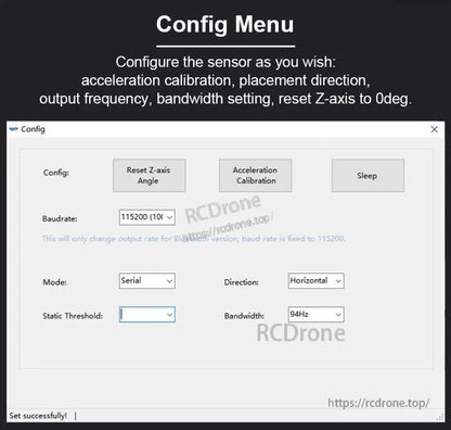 WitMotion WT61C High-Accuracy Accelerometer Sensor (MPU6050) - 6-Axis Acc+Gyro+Angle AHRS IMU for Arduino / TTL & RS232
