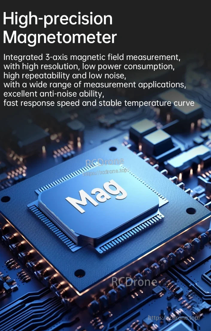 WitMotion WT9011DCL BLE Sensor, The 3-axis magnetometer provides high precision, low power, high resolution, noise resistance, fast response, and stable temperature performance.