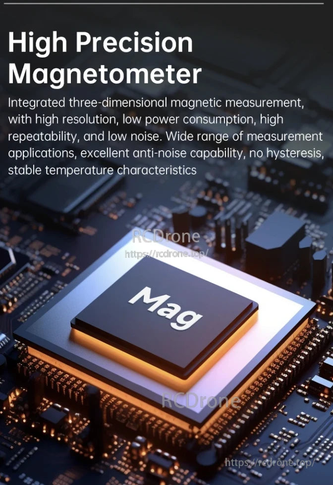 WitMotion WT9011DCL-IMU, A high-precision magnetometer provides 3D magnetic measurement with high resolution, low power, low noise, anti-noise, no hysteresis, and stable temperature performance.