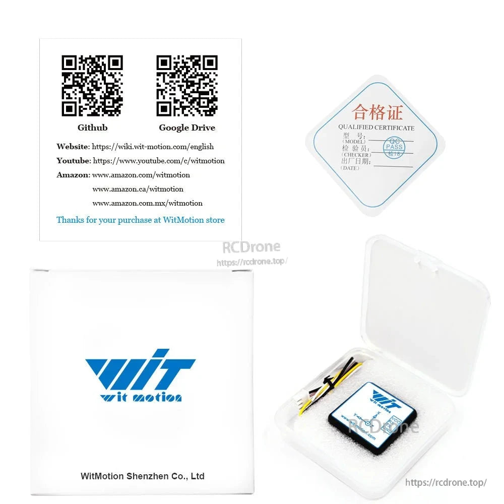 The WitMotion WT901C is a 9-axis AHRS IMU with high accuracy, multiple communication options, and includes accessories and documentation.