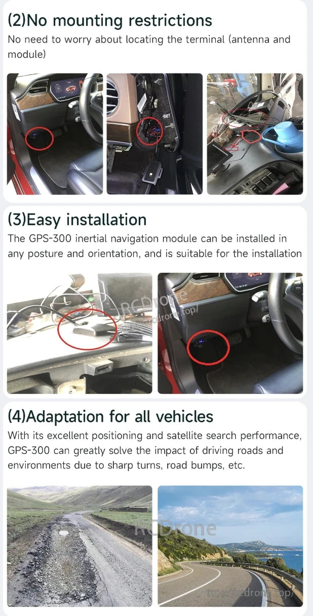 WitMotion WTGPS, GPS-300 offers adaptable installation for all vehicles, ensuring reliable positioning and minimizing interference from road conditions.