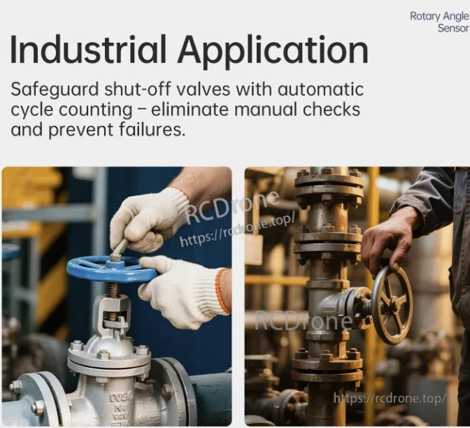WitMotion WTR03L Rotary Angle Sensor, Safeguard shut-off valves automatically with rotary angle sensors, avoiding manual checks and preventing failures.
