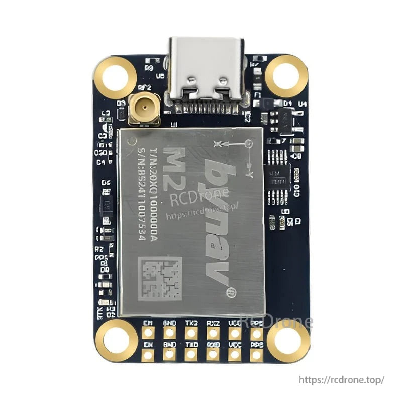 WitMotion WTRTK-982 RTK GNSS module board with USB-C connector, antenna port, and four mounting holes
