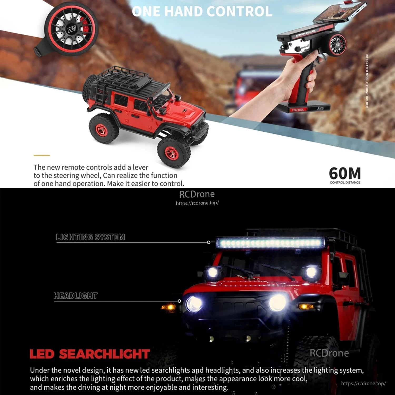 Wltoys 2428 is a 1/24 scale off-road electric crawler RC car with 130 carbon brush motor and 2.4G remote control.