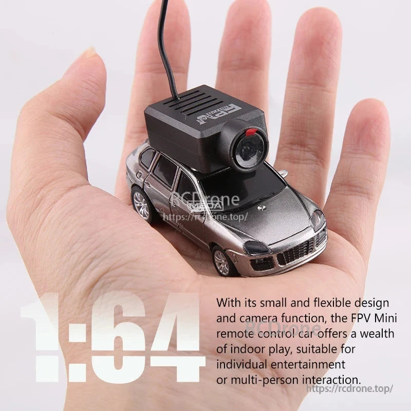 Wltoys 6401-C 1/64 FPV Mini RC Car, Mini RC car with HD camera and K6 runway mats, features 2.4GHz gyro app/handle control and 720P WiFi transmission.