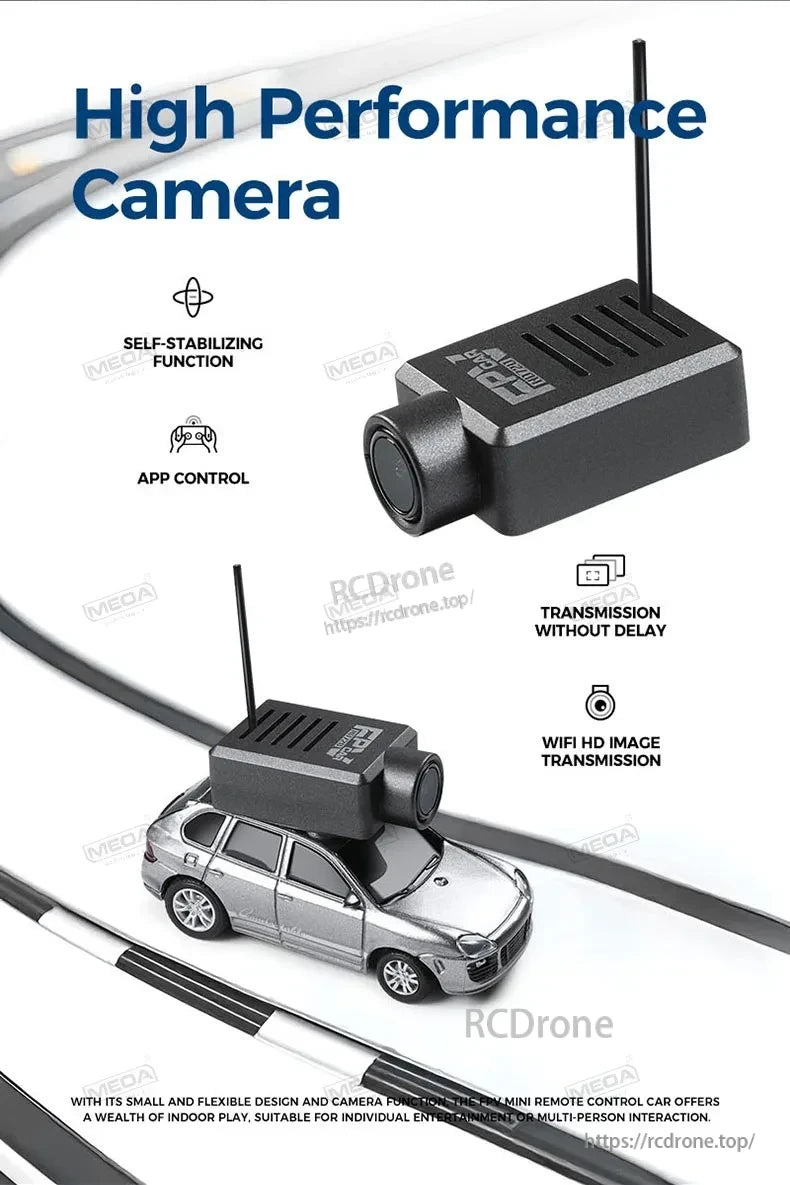 Wltoys 6401-C 1/64 FPV Mini RC Car, Compact FPV mini RC car with HD camera, app control, and WiFi streaming offers responsive, delay-free indoor fun for solo or multiplayer use in tight spaces.