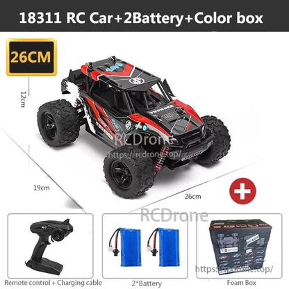 Wltoys HS 18311/18312 1:18 4WD RC Car, Wltoys HS18311/18312 RC car reaches speeds of 45-50km/h with 7.4V 1200mAh battery, ready to go out of the box.