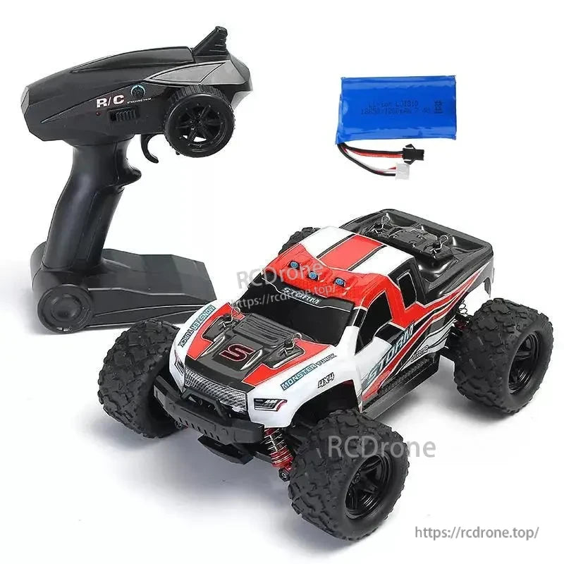 Wltoys HS 18311/18312 1:18 4WD RC Car, All-terrain vehicle with independent suspension, grip tires, and tough chassis for stable control on various surfaces.