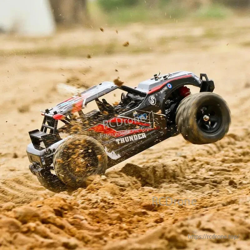 Wltoys HS 18311/18312 1:18 4WD RC Car, The product is designed for all-terrain use with features like independent suspension, high-grip tires, and a tough chassis.