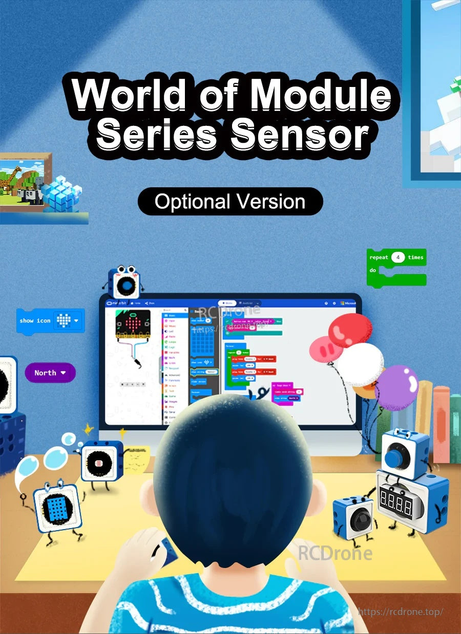 World of Module Series Optional Building Block Sensor Kit for micro:bit, Arduino UNO, and Raspberry Pi Pico