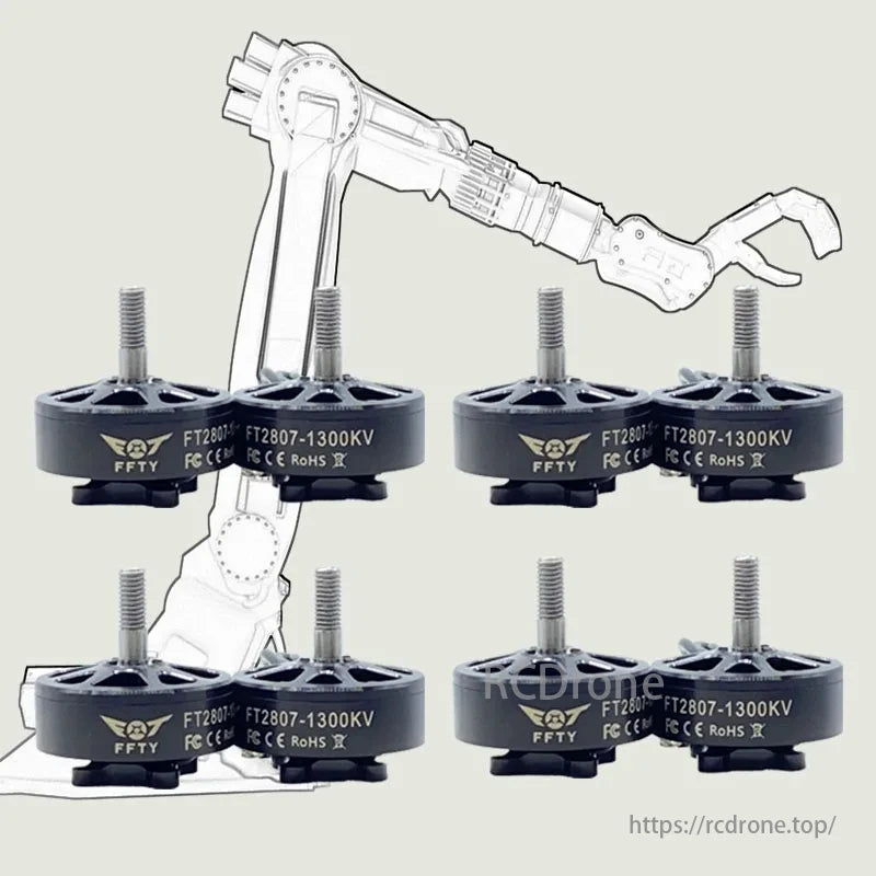 X2807 1300KV Brushless Motor, X2807 1300KV FFTY brushless motor, six units with screws. High-performance, precise, reliable for demanding applications.