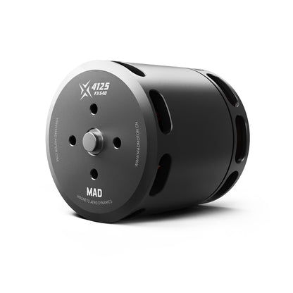 MAD X4125 IPE V1.0 eVTOL Airplane Drone Motor, MAD X4125 KV540 brushless eVTOL airplane drone motor with vented housing and front mounting plate